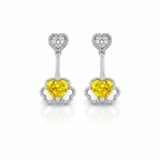 Soft Glow Yellow Stone 925 Silver Earrings - Strength doesn’t need noise.