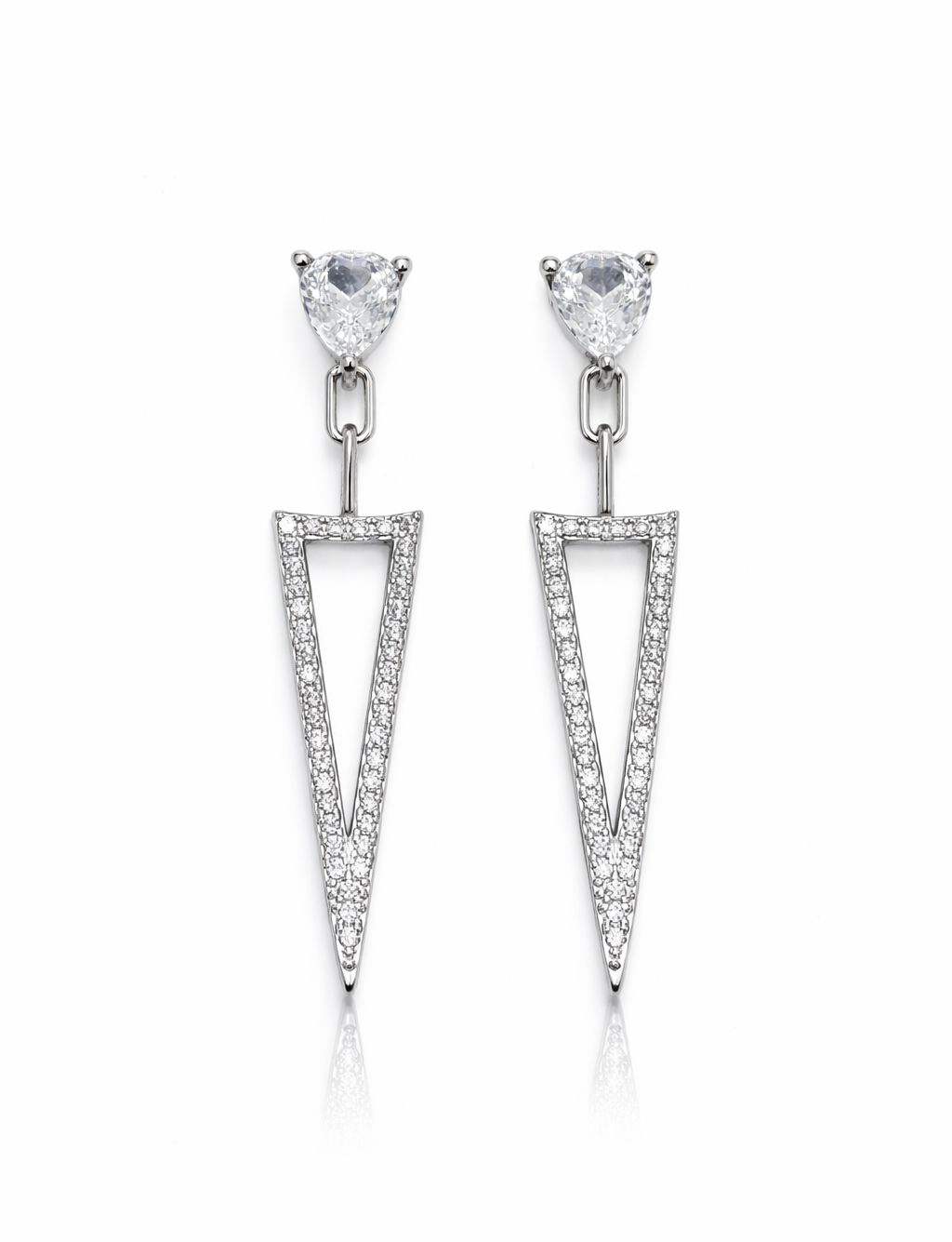 Stylish Radiance Long Diamond 925 Silver Earrings - Shine differently tonight.