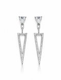 Stylish Radiance Long Diamond 925 Silver Earrings - Shine differently tonight.