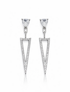 Stylish Radiance Long Diamond 925 Silver Earrings - Shine differently tonight.