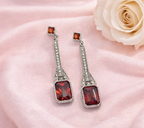 Scarlet Grace Diamond Drop 925 Silver Earrings - Power looks effortless on you.