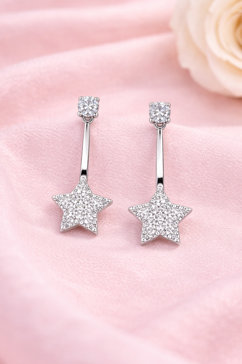 Star Essential 925 Silver Earring - Designed to frame your face when every eye turns.
