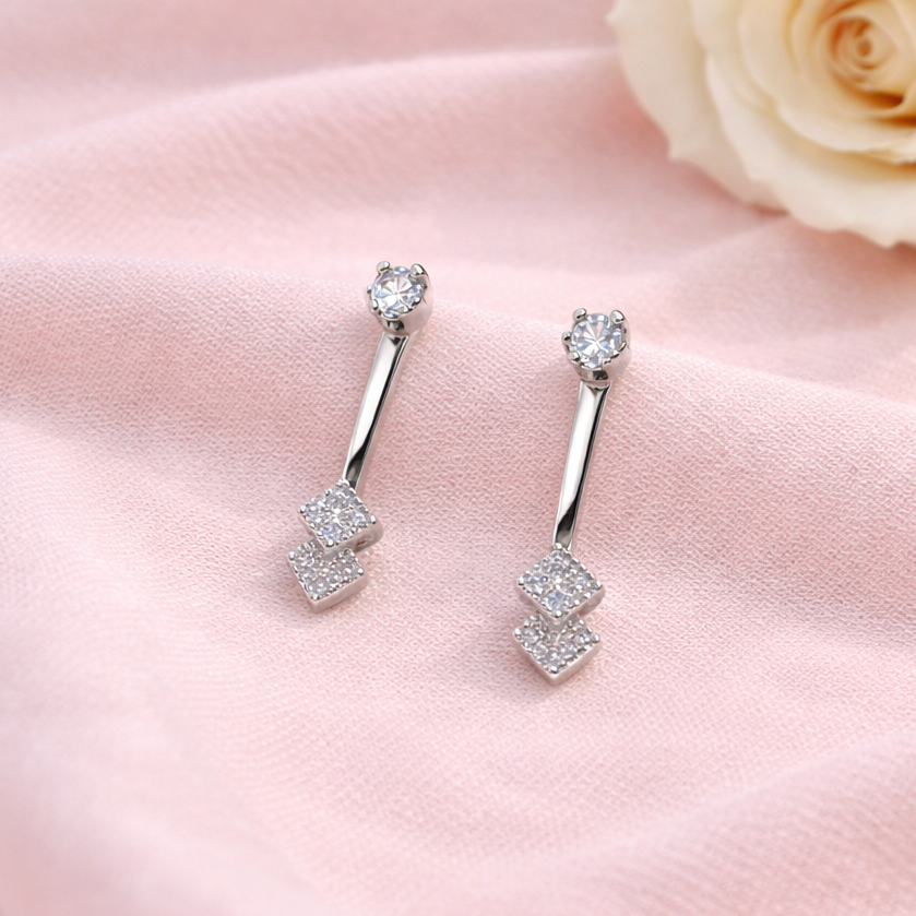 Silver Cute Stud Earrings - Designed for women who lead.