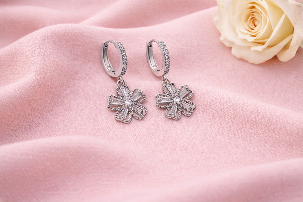 Silver Trendy Silver Hoop Earrings - Designed for women who lead.