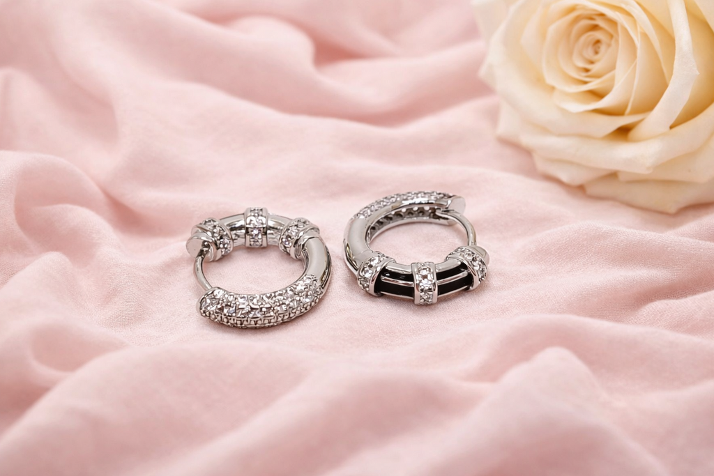 Modern & Versatile Hoop 925 Silver Earring - Because confidence deserves sparkle.