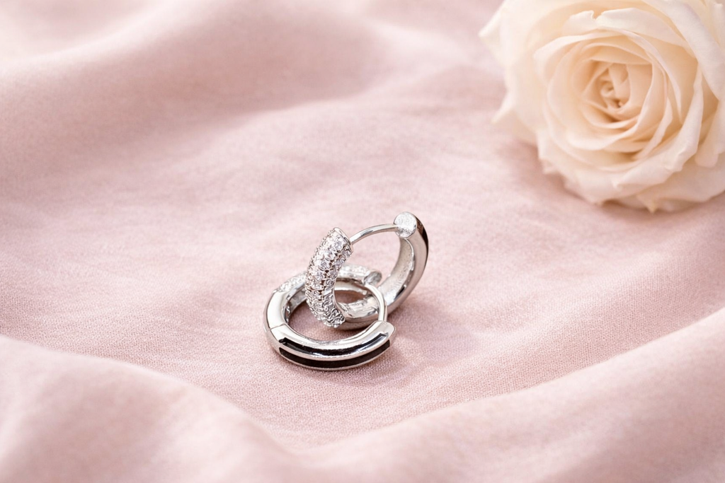 Silver Classy Luxury Silver Hoop Earrings - Luxury that moves with you.