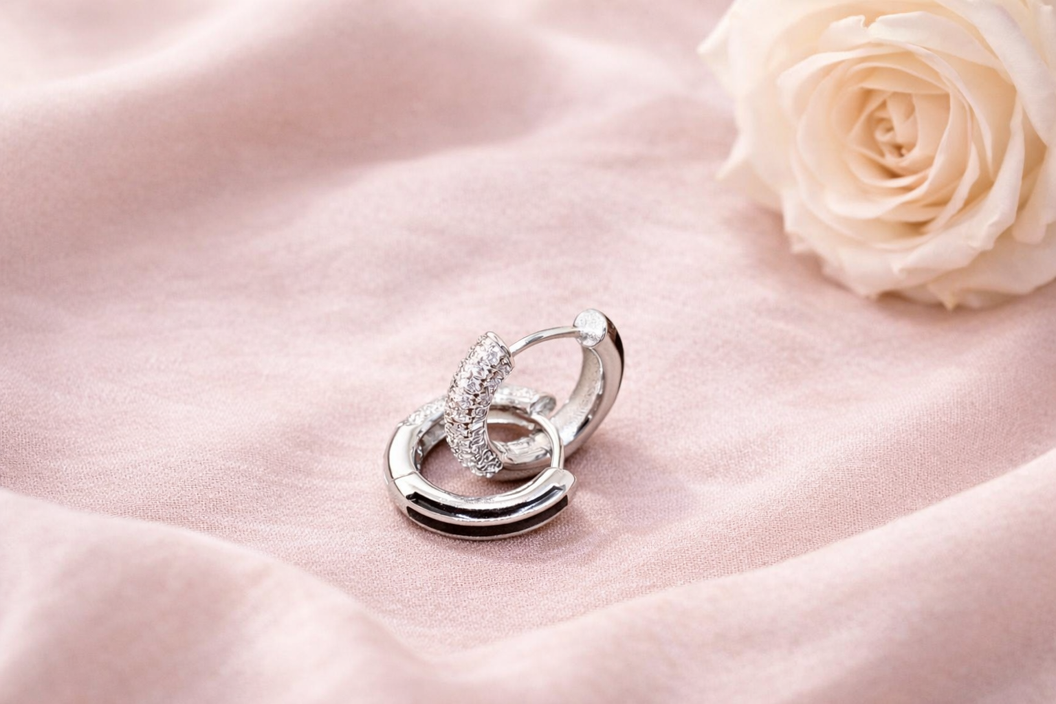 Silver Classy Luxury Silver Hoop Earrings - Luxury that moves with you.