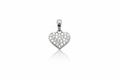 Mini Heart 925 Silver Pendant - Grace with a little glamour.