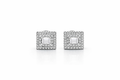 Princess Cut Style Square Stud Earrings - Strength doesn’t need noise.