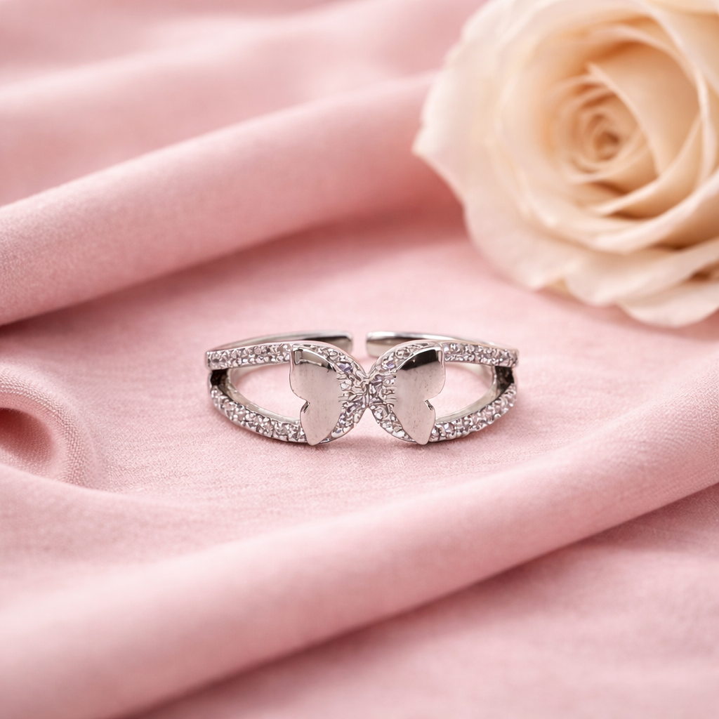 Silver Butterfly Ring