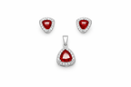 Red Diamond Accent 925 Silver Pendant Set - Made for everyday confidence.