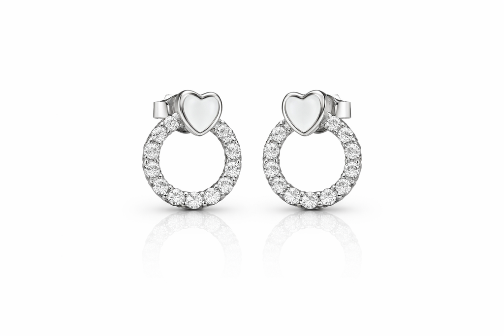 Mini Heart Shape Stud 925 Silver Earring - Work hard. Shine harder.