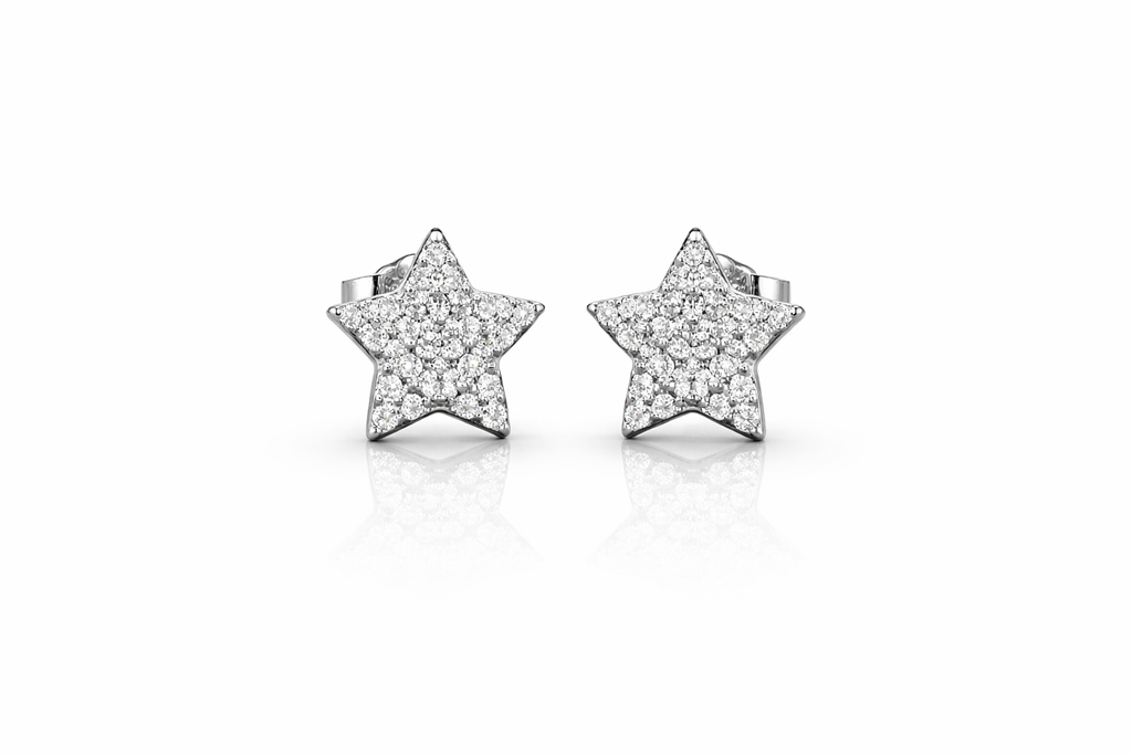 Star 925 Silver Stud Earrings
