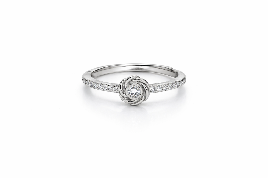 Rose Flower 925 Silver Ring - Designed to catch the light beautifully.