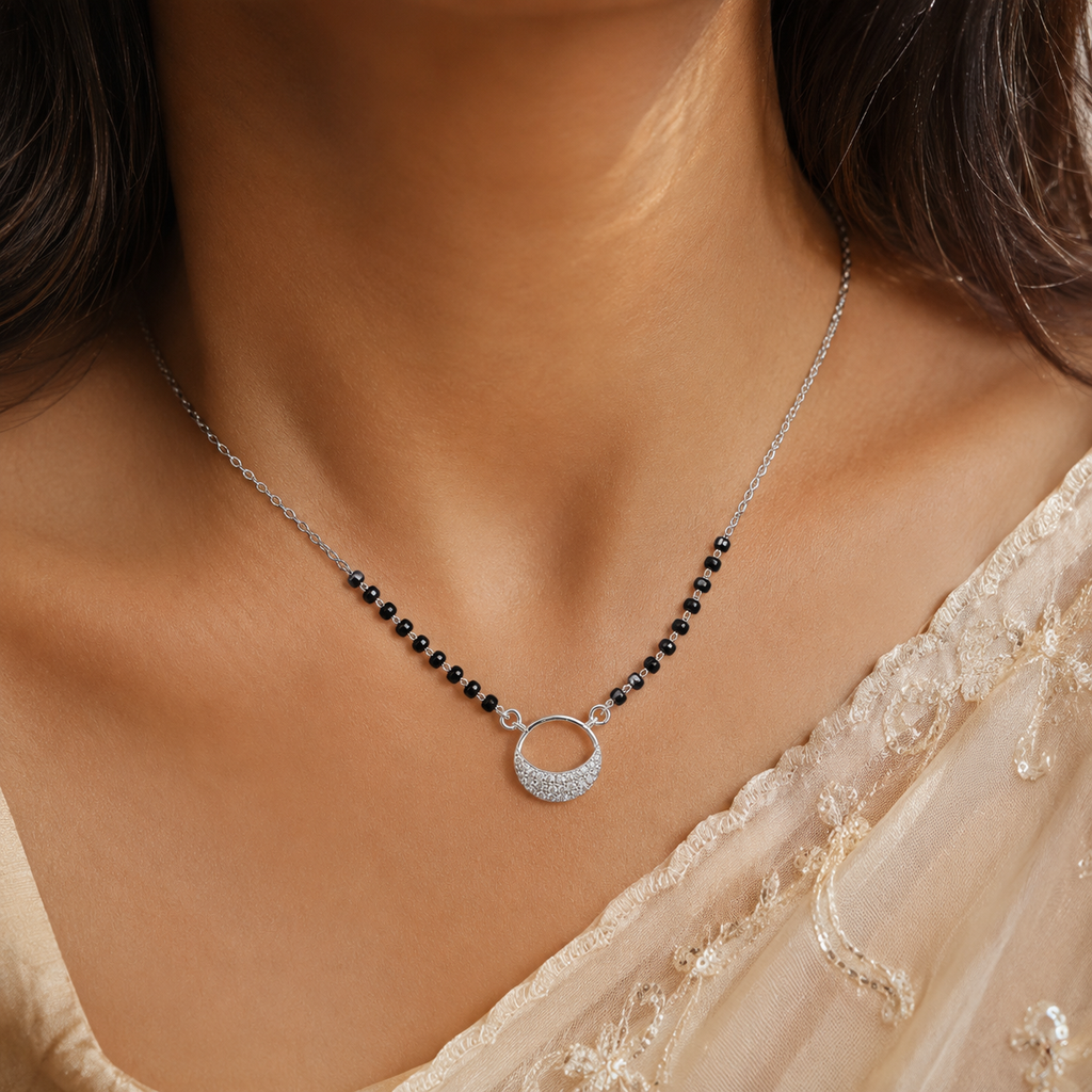 Premium Sterling Silver Mangalsutra - Your everyday signature.