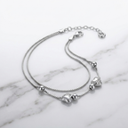 925 Silver Dainty Bracelet | Modern Charm Chain with Adjustable Fit for Women