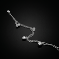 Sterling Silver 925 Bracelet | Sleek Minimal Chain with Hanging Charms