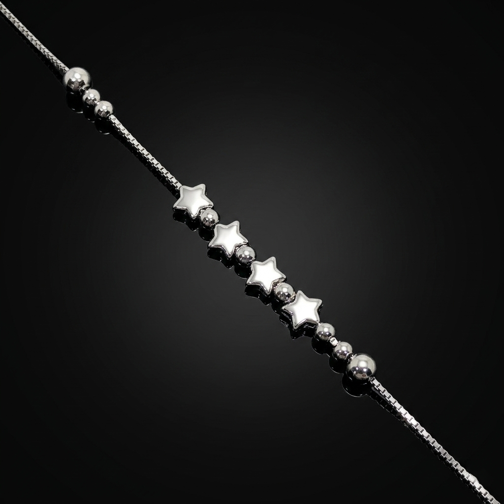 925 Sterling Silver Bracelet | Refined Charm Chain with Smooth Finish