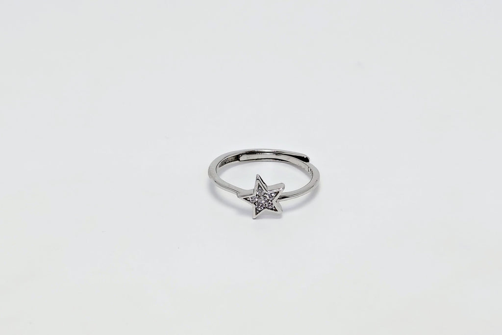 Silver Twinkling Star Ring