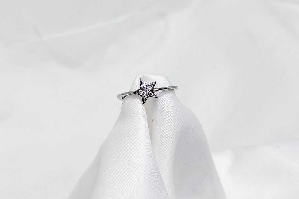 Silver Twinkling Star Ring