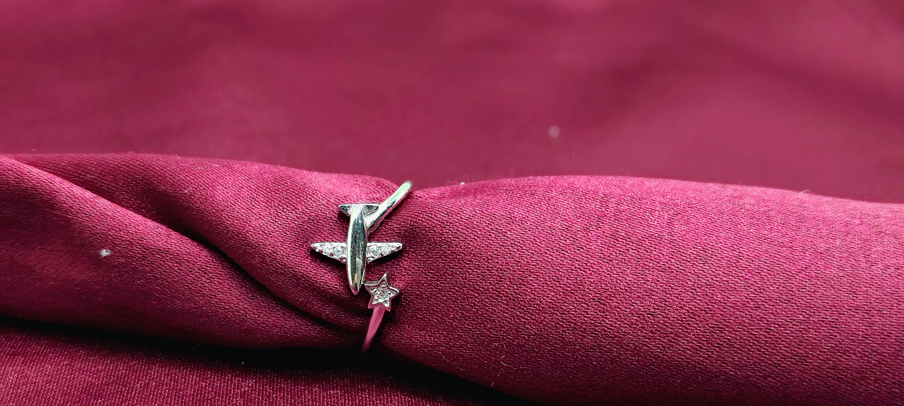 Airplane 925 Silver Ring - A subtle signature of strength.