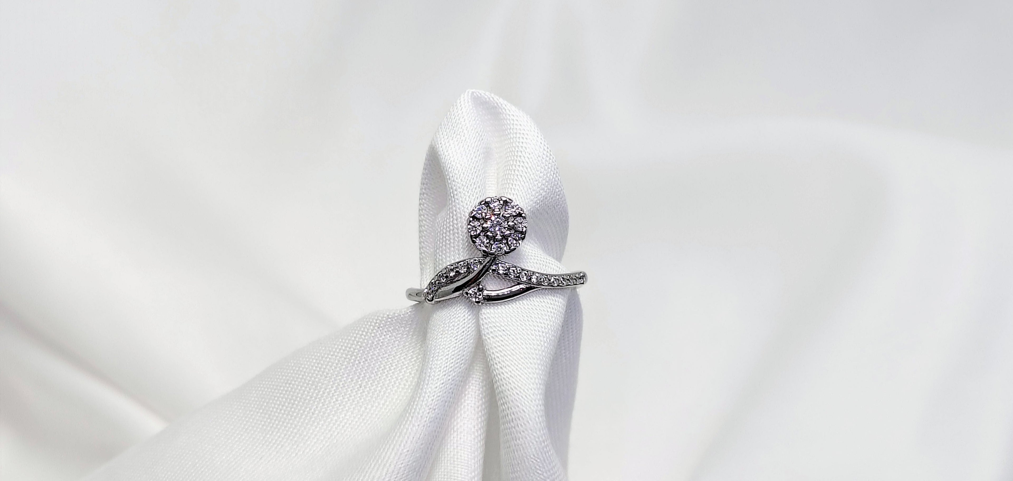 Modern Muse Silver Ring - Lightweight enough for long celebrations.