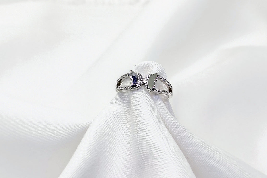 Butterfly silver rings
