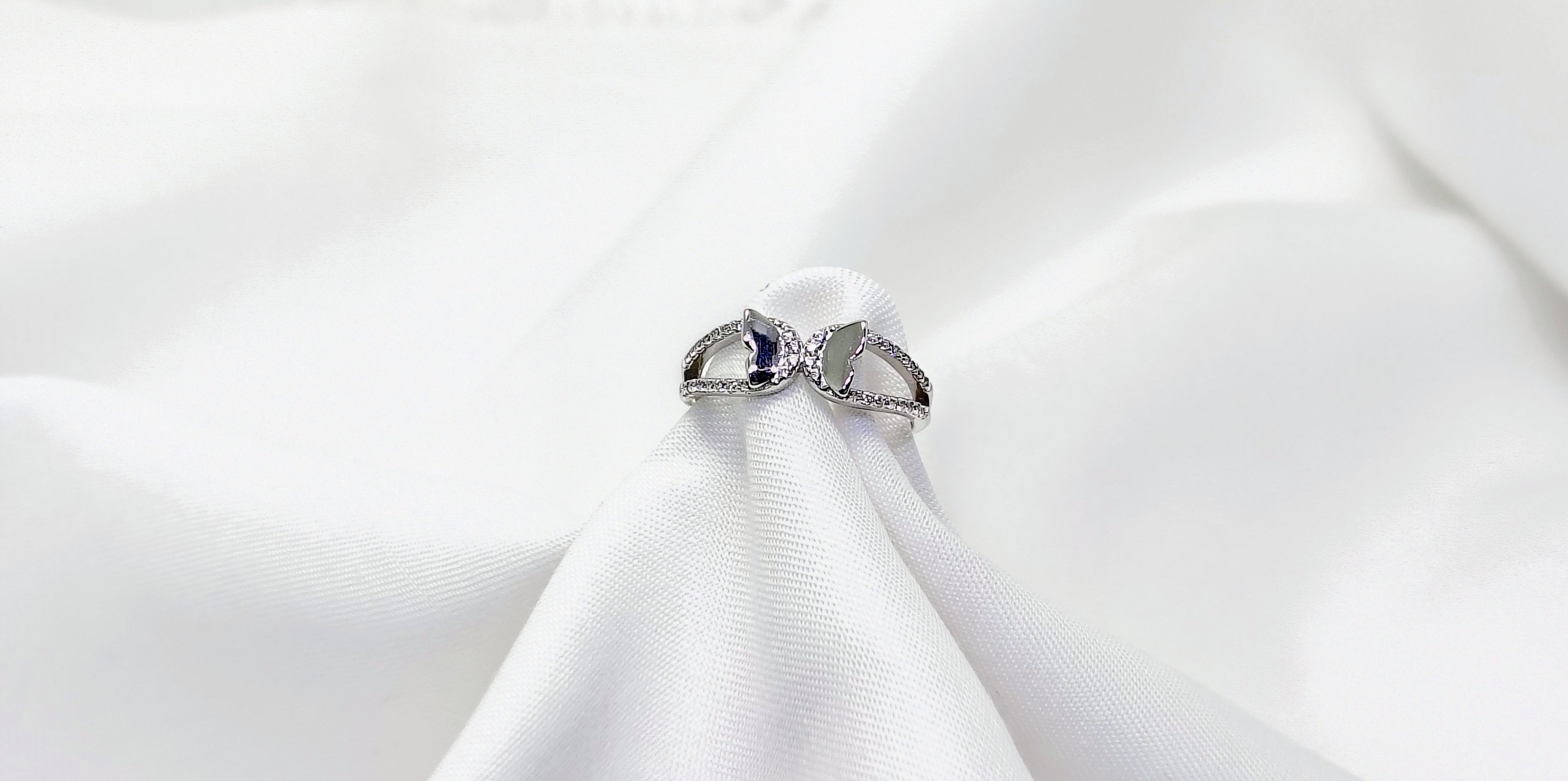 Butterfly silver rings