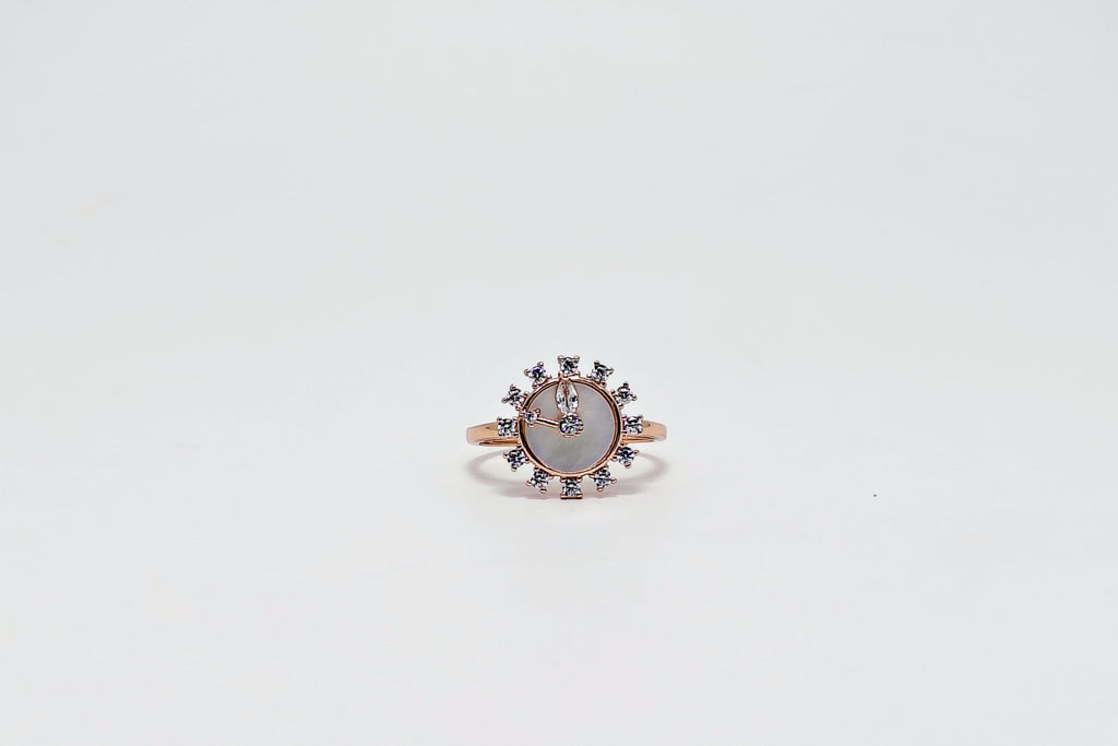 Rose gold silver ring