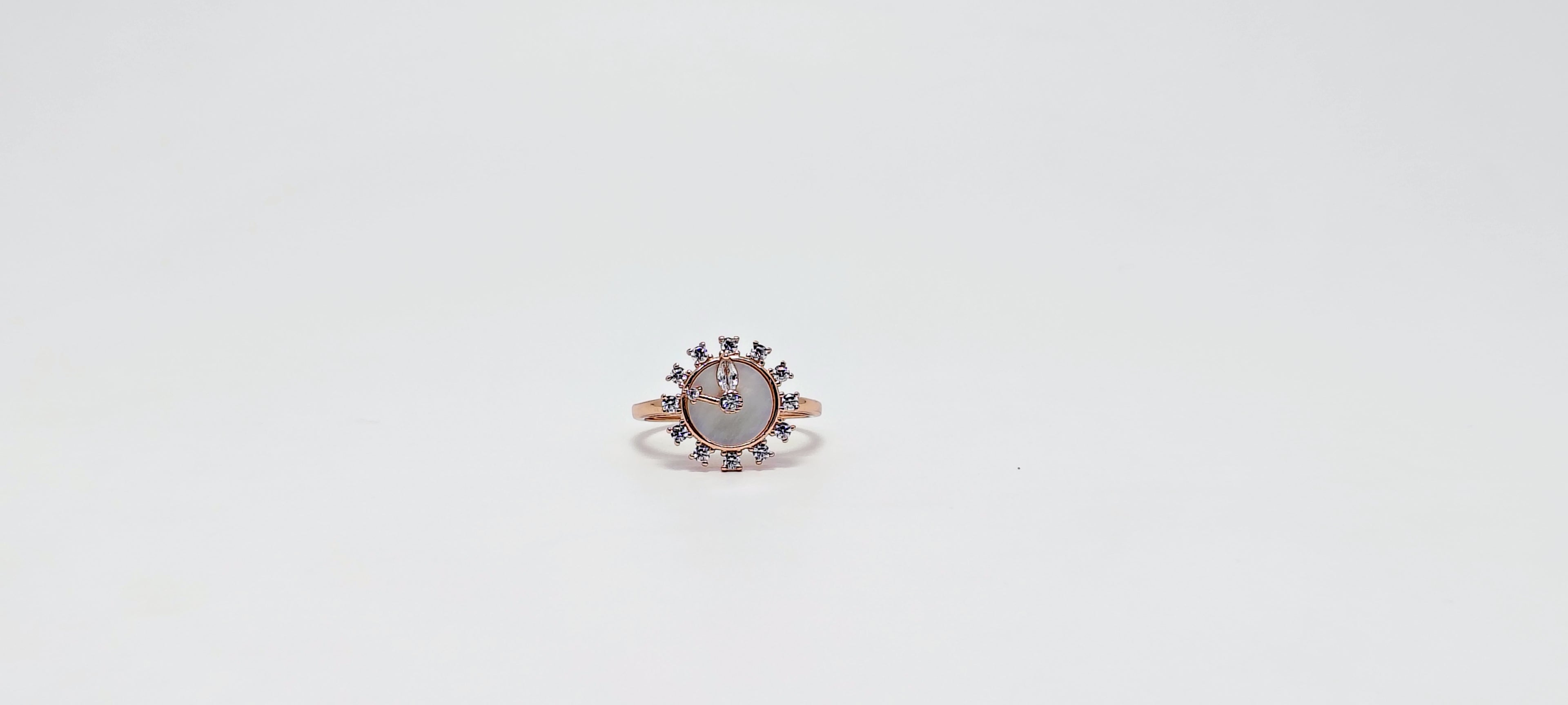 Rose gold silver ring