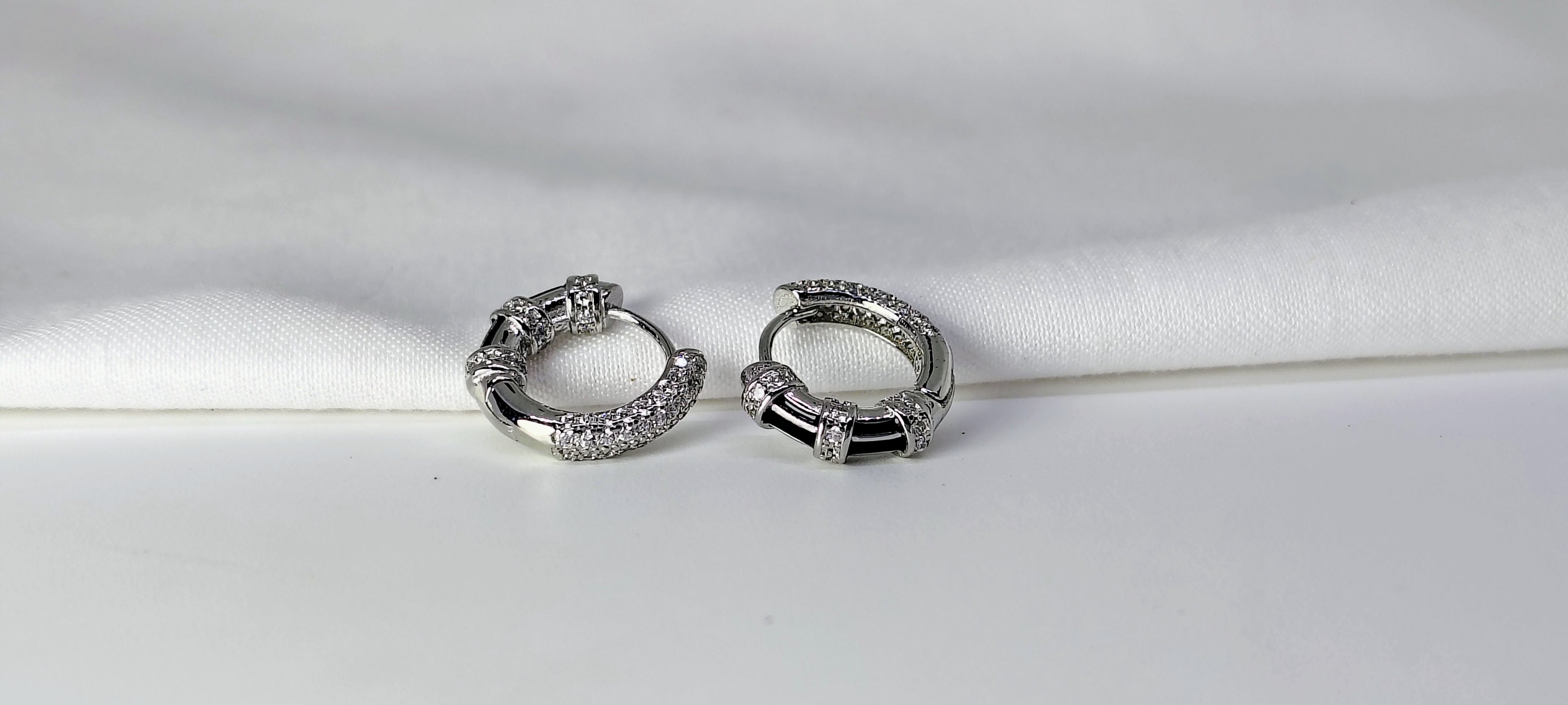 Modern & Versatile Hoop 925 Silver Earring - Because confidence deserves sparkle.