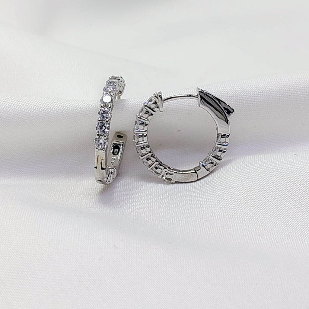 Silver hoop earrings 