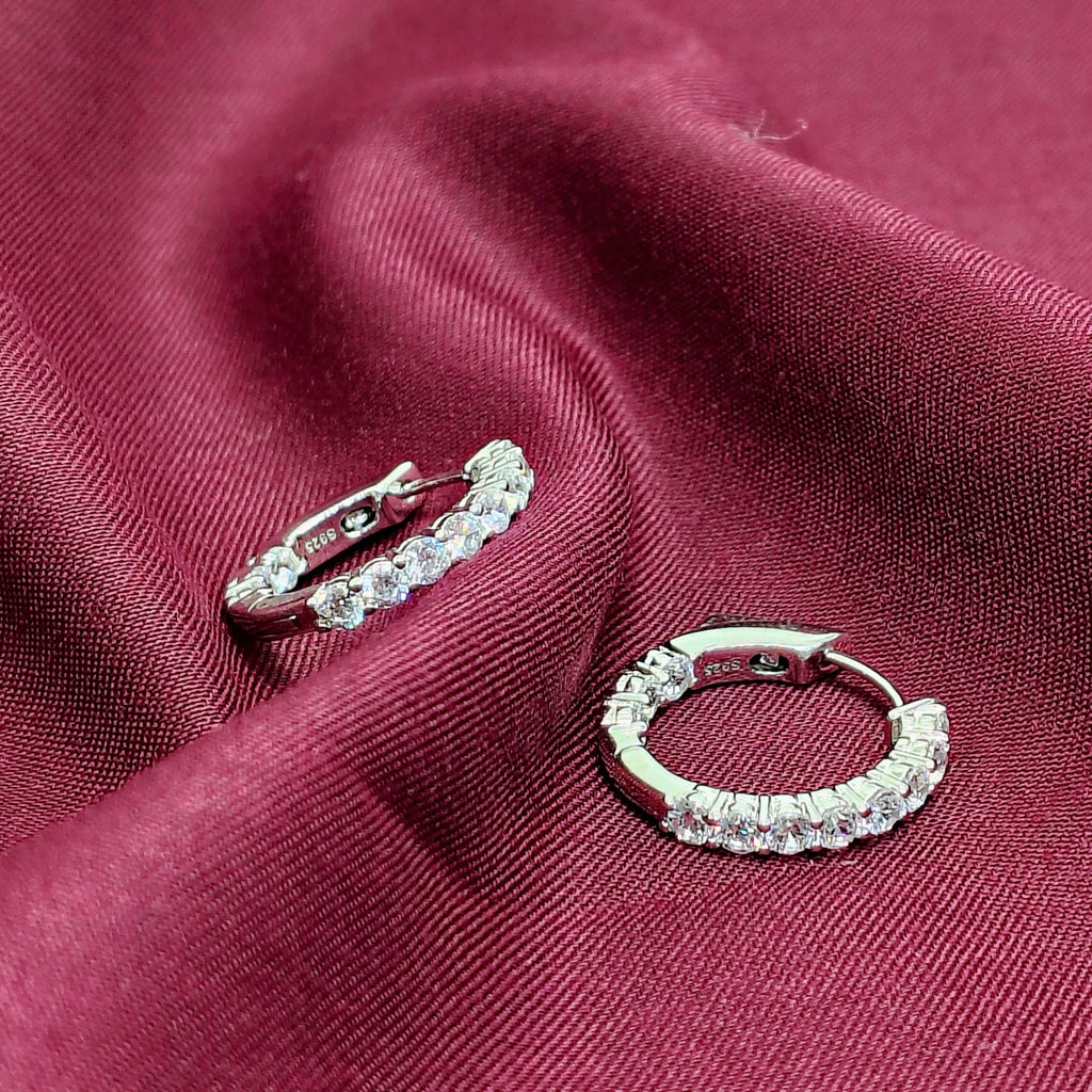 Minimalist Round 925 Silver Earrings - Because confidence deserves sparkle.
