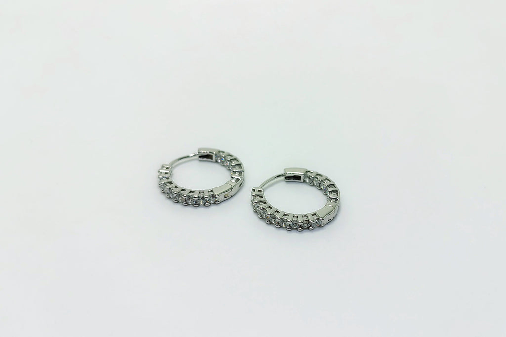 Silver party wear Polished Round Earrings - Designed to catch the light — and the attention.