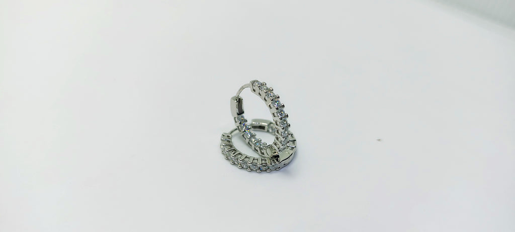 Silver hoop earrings 