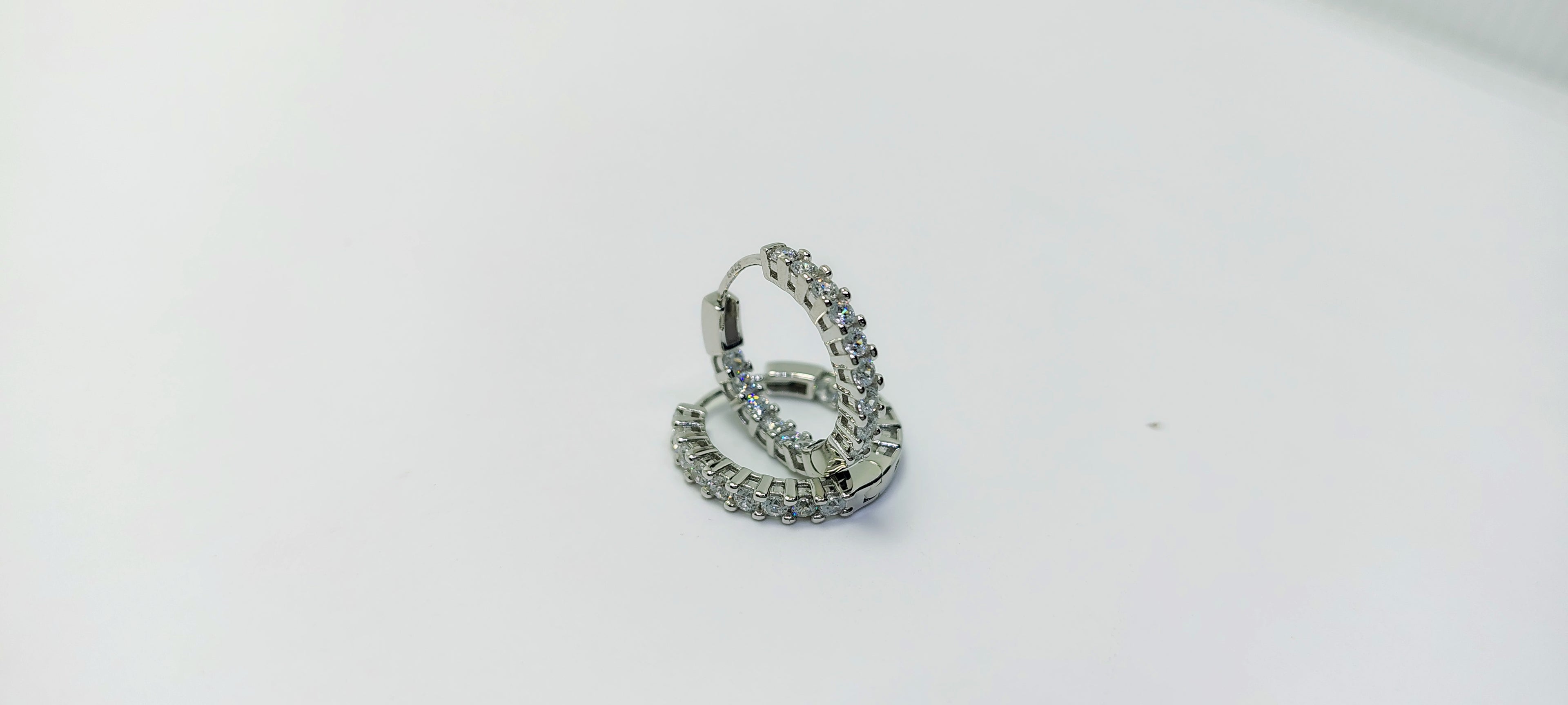 Silver hoop earrings 