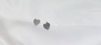 Silver Heart Shape Stud Earrings - Designed to catch the light — and the attention.
