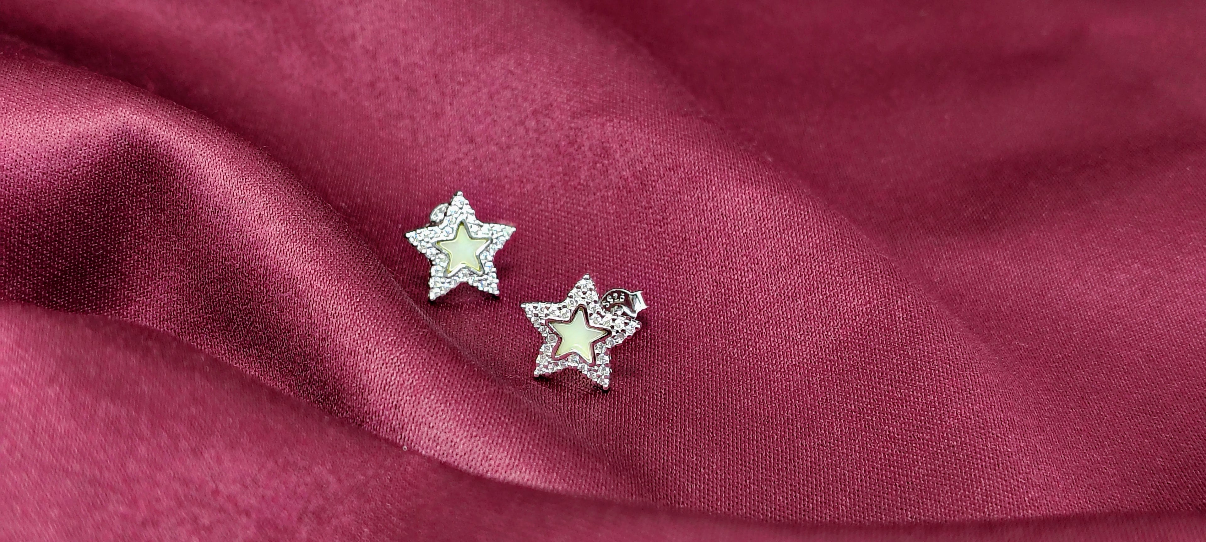 Silver 925 Magic Star Shaped Stud Earring - Work hard. Shine harder.