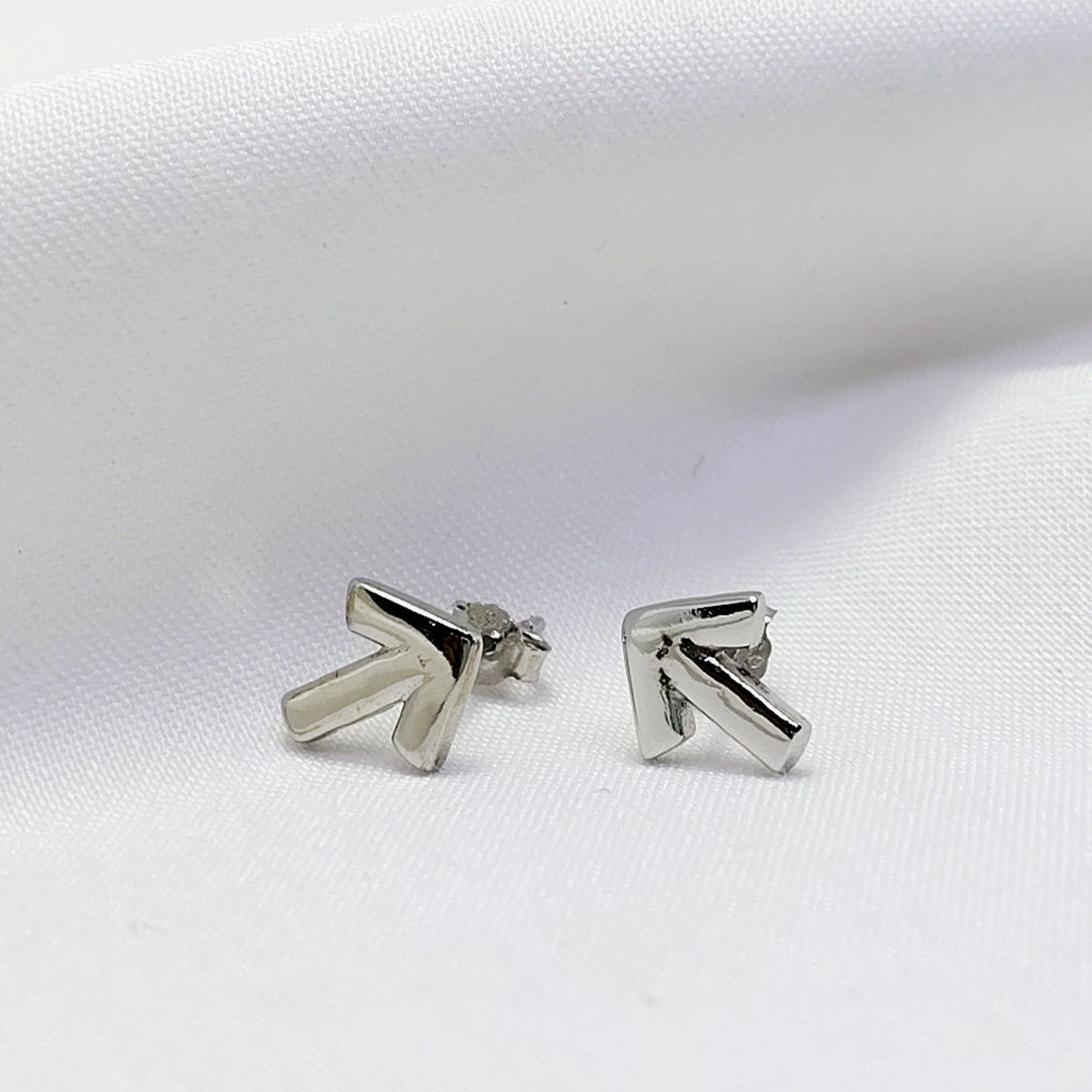 Silver Arrow Shape 925 Silver Stud Earrings - Your everyday signature.