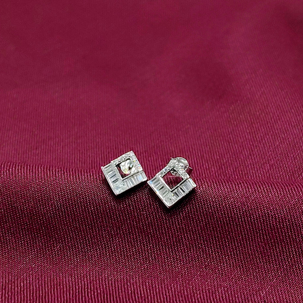 trendy 925 Silver Stud Earrings - Grace with a little glamour.