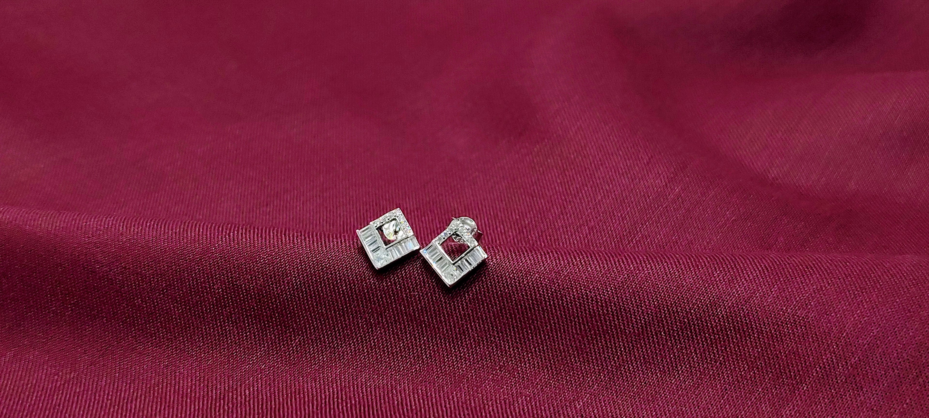 trendy 925 Silver Stud Earrings - Grace with a little glamour.