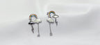 Rainbow 925 Silver Stud Earrings - Strength doesn’t need noise.