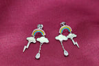 Rainbow 925 Silver Stud Earrings - Strength doesn’t need noise.