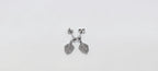 Silver Leaf Shaped Halo Earrings- Celebrate yourself. Loudly.