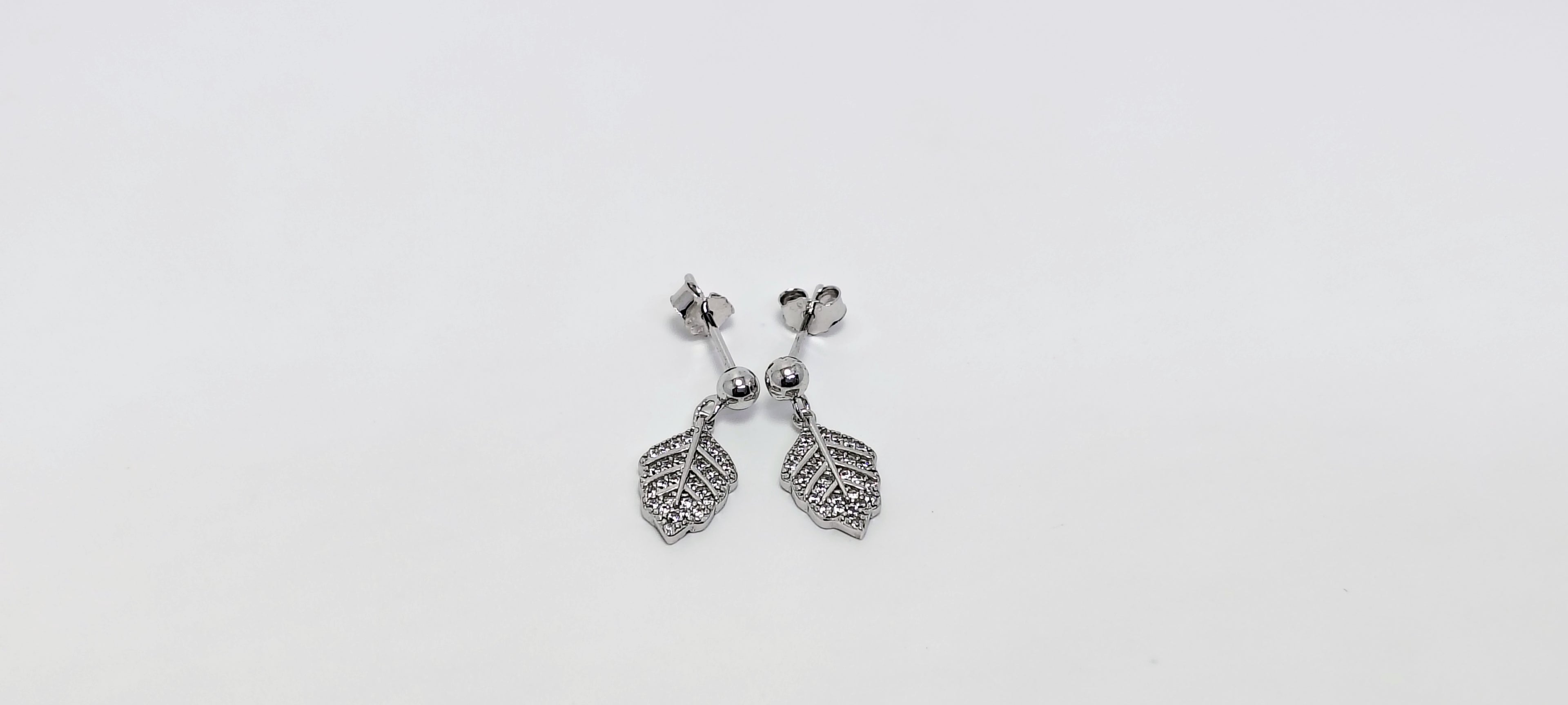 Silver Leaf Shaped Halo Earrings- Celebrate yourself. Loudly.