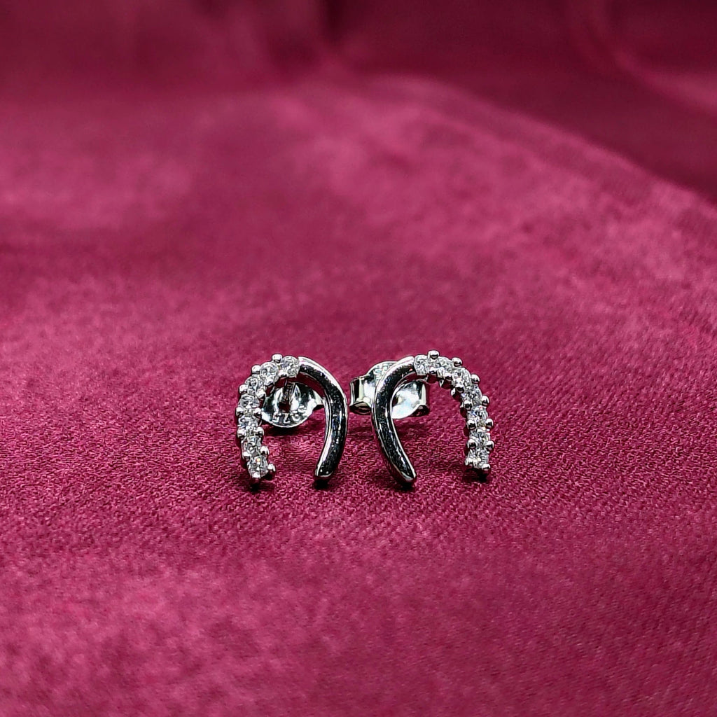 Silver Classic Silver Stud Earrings with Halo Detail - Your everyday signature.