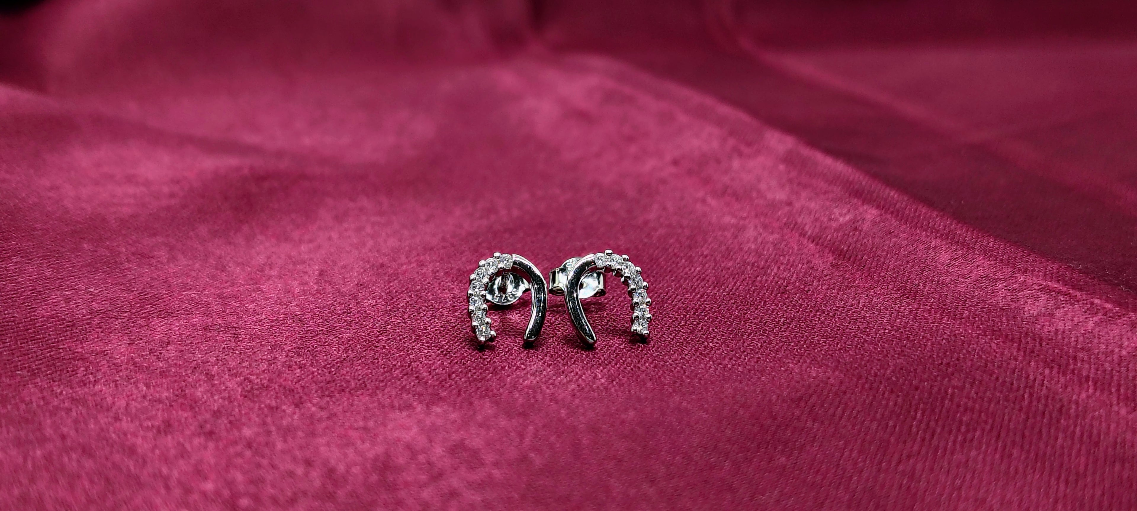 Silver Classic Silver Stud Earrings with Halo Detail - Your everyday signature.