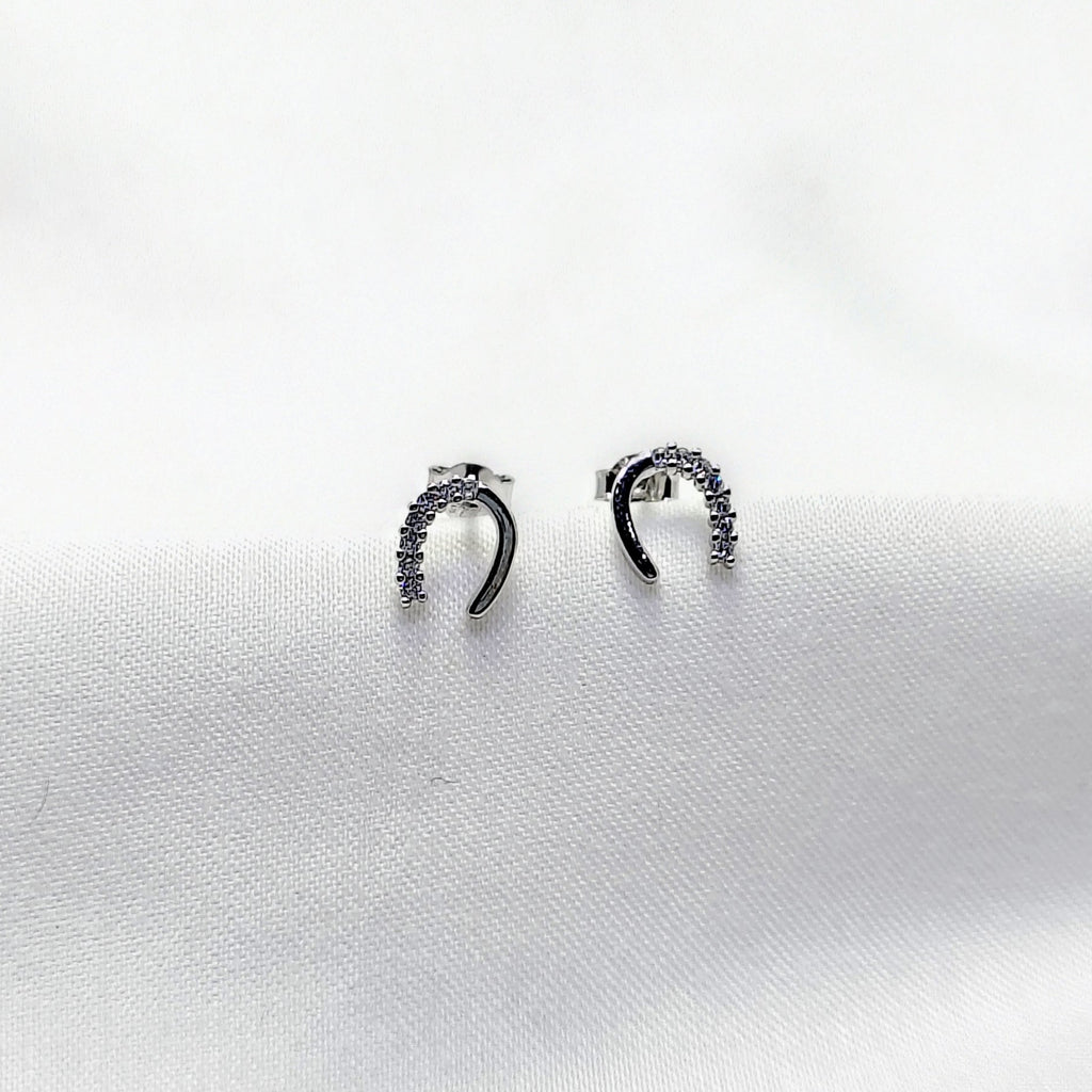 Silver Classic Silver Stud Earrings with Halo Detail - Your everyday signature.