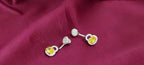 Silver Classic Yellow Stone Silver Earrings - Celebrate yourself. Loudly.