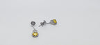 Silver Classic Yellow Stone Silver Earrings - Celebrate yourself. Loudly.